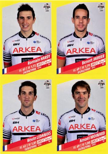 2019 Panini Tour de France Update #A8-A11 Romain Hardy / Benoit Jarrier / Kevin Ledanois / Amaël Moinard Front